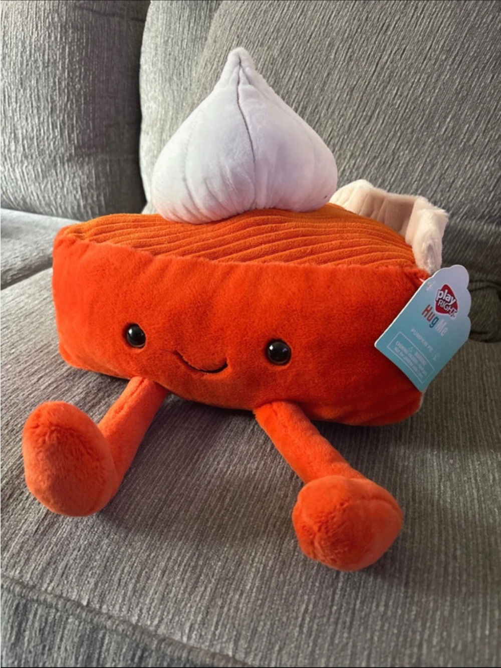 Smiling Orange Plush Dessert Toy with White Top - HugMe Series